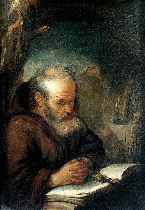 A Hermit Praying