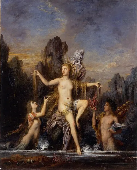 Venus emergiendo de la ola