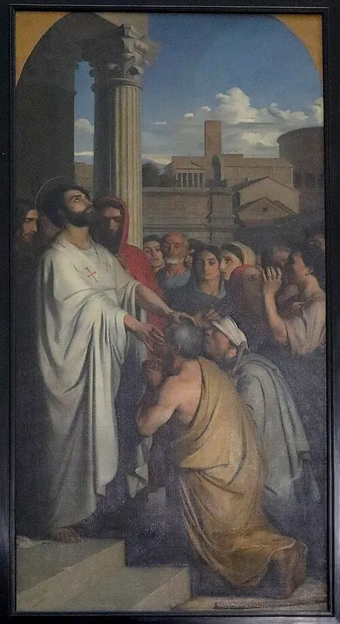 Saint Clair healing the blind