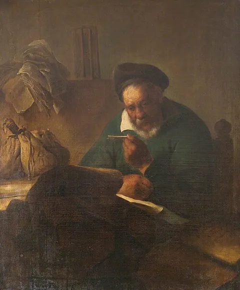 A Miser Casting His Accounts