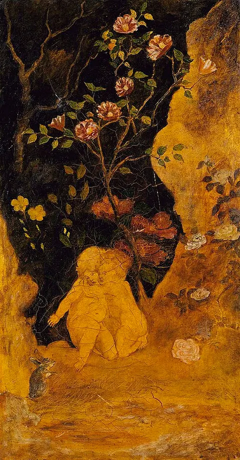 Panel for a Screen: Children Frightened by a Rabbit
