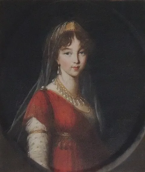 Elizaveta Alexeevna in red dress
