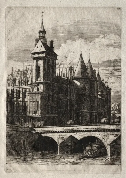 Etchings of Paris:  The Clock Tower