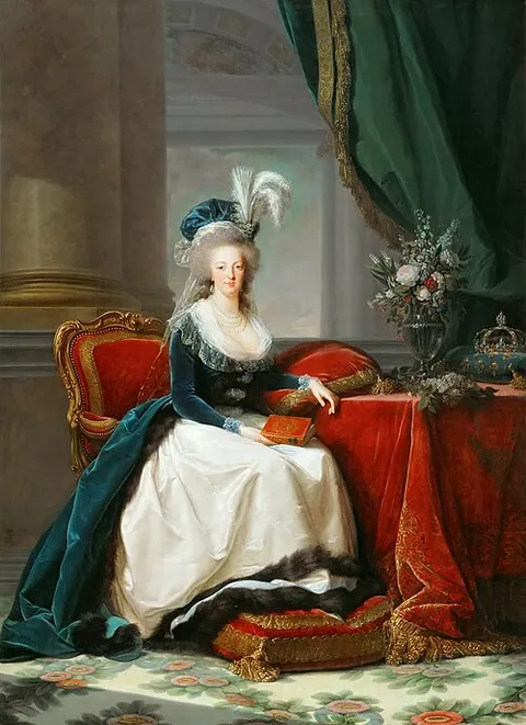 María Antonieta con un libro