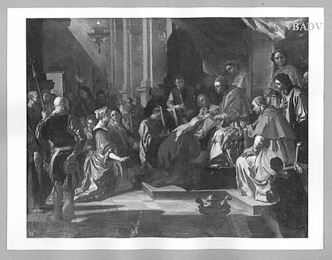 Audience: the pope blessing a woman