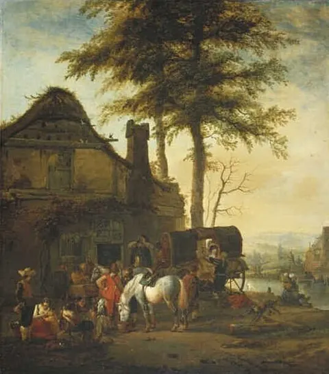The Stop in Front of the Inn