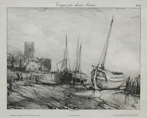 Fishing Boats along the Beach