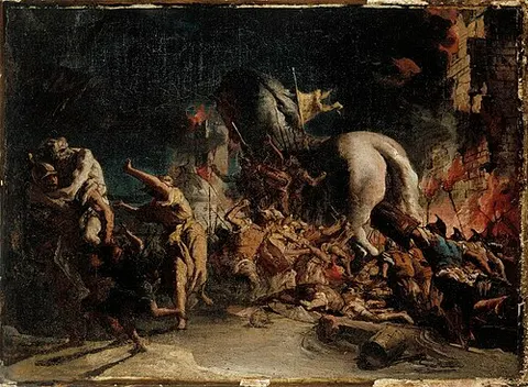 Greeks entering Troy