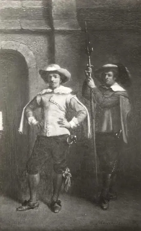 Officer and halberdier