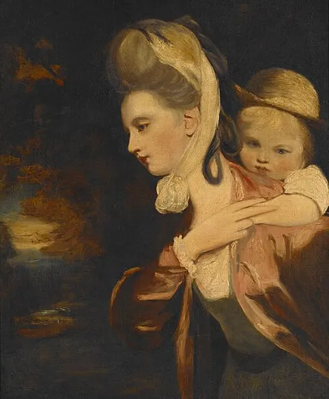 Pick-a-Back (Mrs. Payne Gallaway and Child) (copy of)