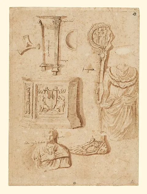 Studies of Antiquities (recto); Studies of Antiquities (verso)
