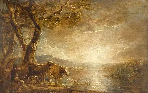 Landscape with Figures and Cattle
