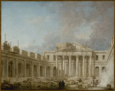 The École de Chirurgie under Construction