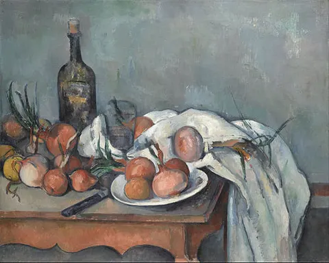 Bodegón con cebollas