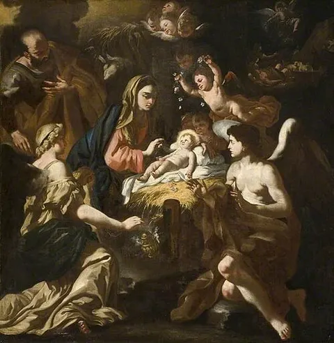 The Nativity with Adoring Angels