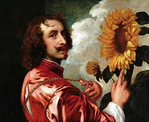 Autorretrato con un girasol