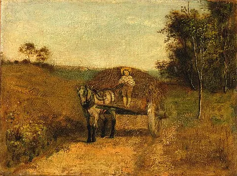 Boy Driving a Wagon