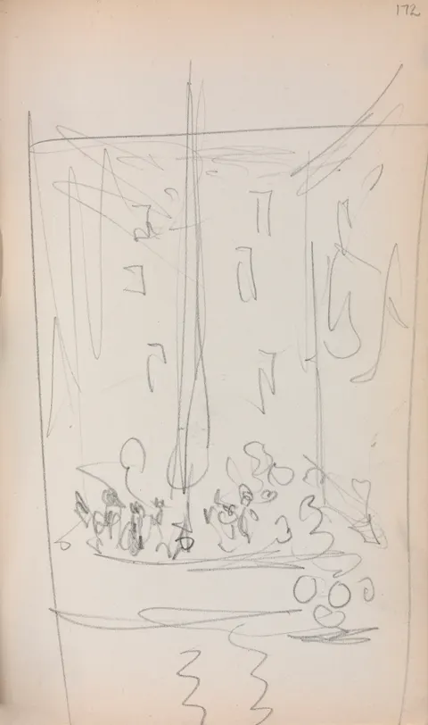 Italian Sketchbook: Boat with Figures (page 172)