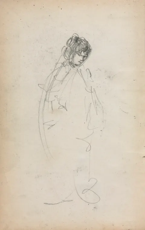 Italian Sketchbook:  Standing Woman (page 1)