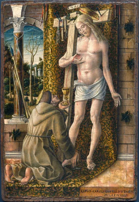 San Francisco recogiendo la sangre de Cristo
