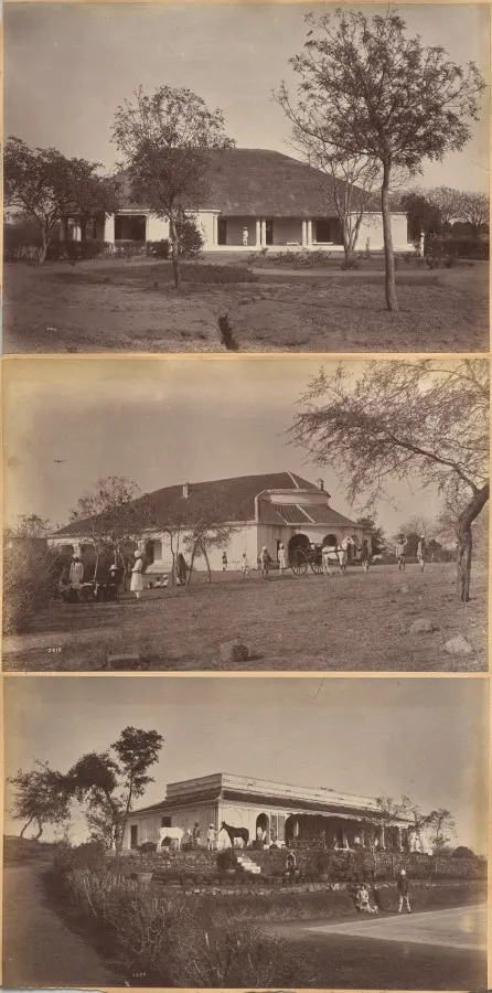 Commissioner's house, Jhansi (recto); Reverend Holcomb's Bungalow (verso, top); Untitled (verso, bottom)