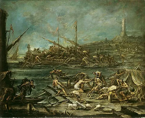 Boarding of the Galley Slaves in the Harbour of Genoa
