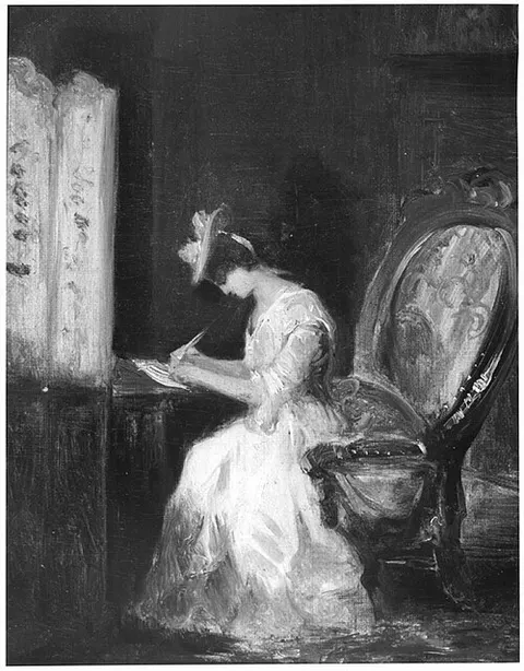 Young Woman Writing a Letter
