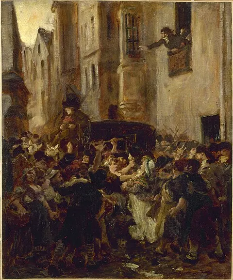 Arrestation de Charlotte Corday, après le meurtre de Marat