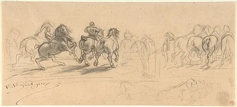 Sheet of Studies for "The Horse Fair"