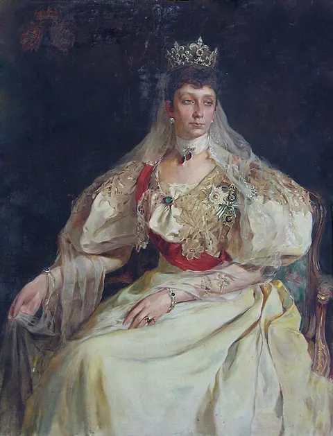 Portrait of Knyaginya Marie Louise of Bourbon-Parma of Bulgaria (1870-1899)