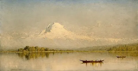 Mount Rainier, Bay of Tacoma - Puget Sound