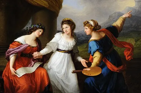 Autorretrato dudando entre las artes de la música y la pintura