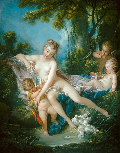 Venus consolando a Cupido