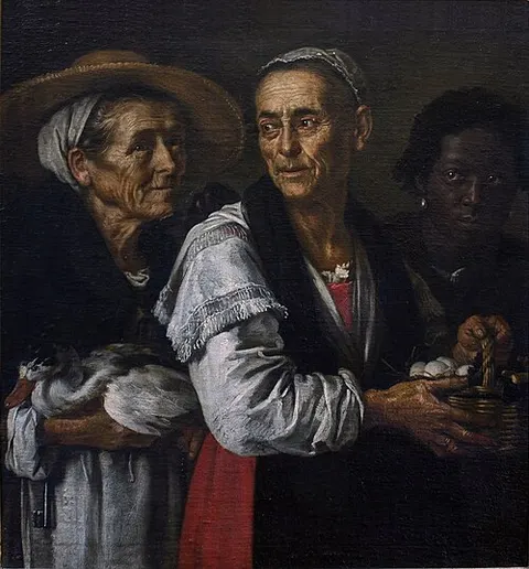 Group portrait of Domenica delle Cascine, Cecca di Pratolino and Pietro Moro