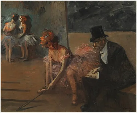 Danseuse et admirateur derrière la scène (Bailarina y admirador tras la escena)
