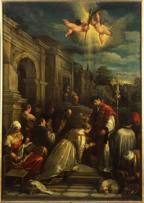 Saint Valentine Baptizing Saint Lucilla