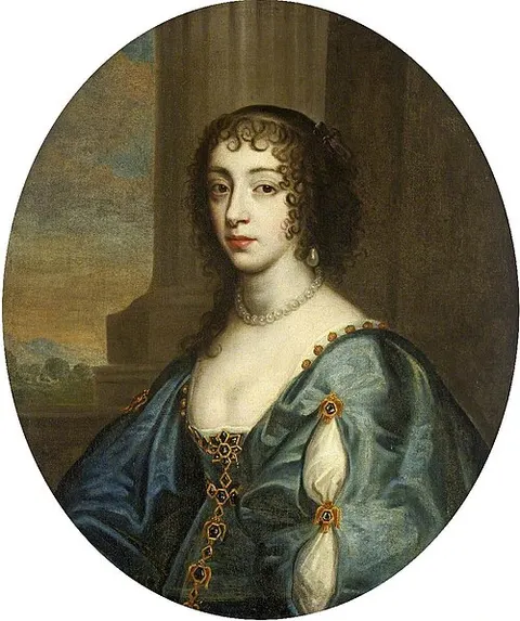 Portrait of a Lady in Blue, Modelled on Queen Henrietta Maria