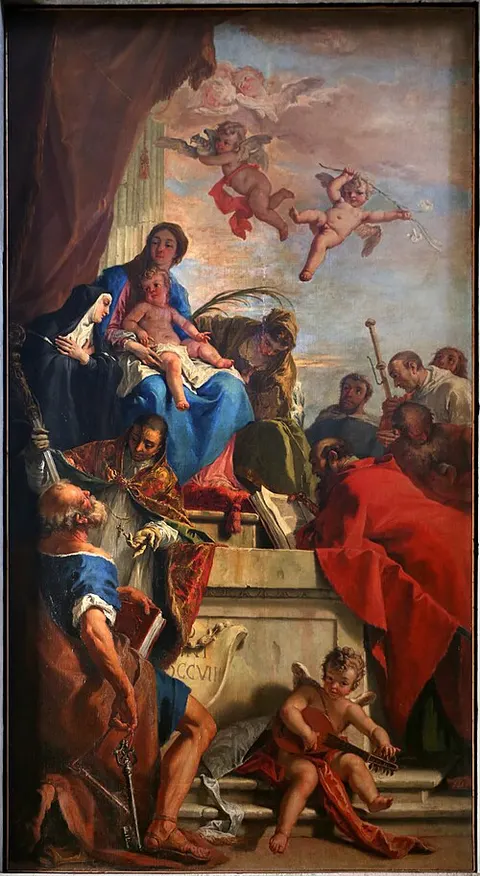 Madonna with Baby and saints