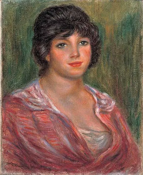 Young Brunette Woman with Red Blouse (Colonna Romano)