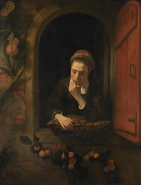 Girl at a window, known as 'The daydreamer'