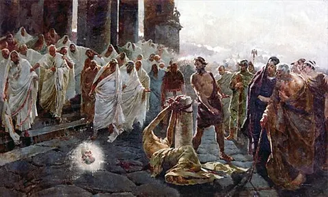 Boceto del cuadro de la Decapitación de San Pablo
