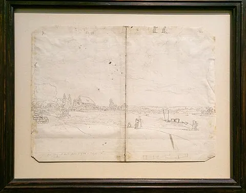 View from the Vicinity of the Lincke'schen Bad across Priessnitz and along the Elbe River