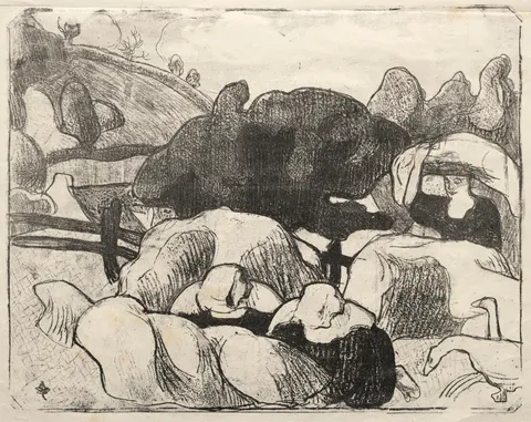 Les Bretonneries: Breton Women Making Haystacks (Bretonnes Faisant les Foins)