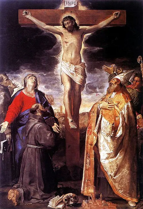 Crucifixión y santos