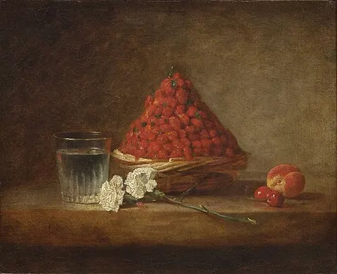 La cestilla de fresas silvestres