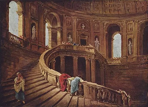 Staircase in the Villa Farnese at Caprarola