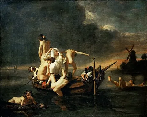 Children bathing