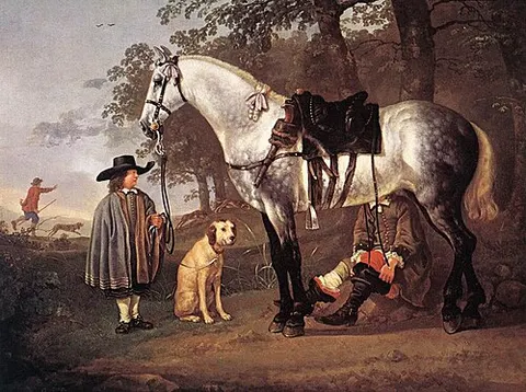 A Grey Horse in a Landscape