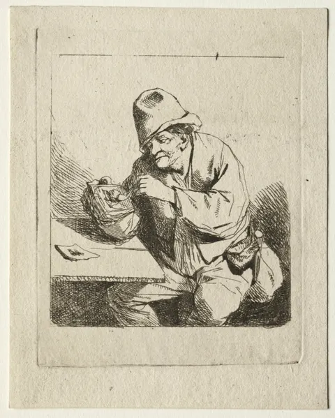 Peasant Lighting his Pipe