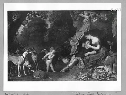 Diana with Aktäon (Actaeon) and Amor in the wood